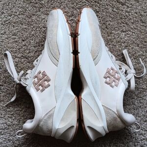Tory Burch Good Luck Trainer Sneakers 10.5 White Cream